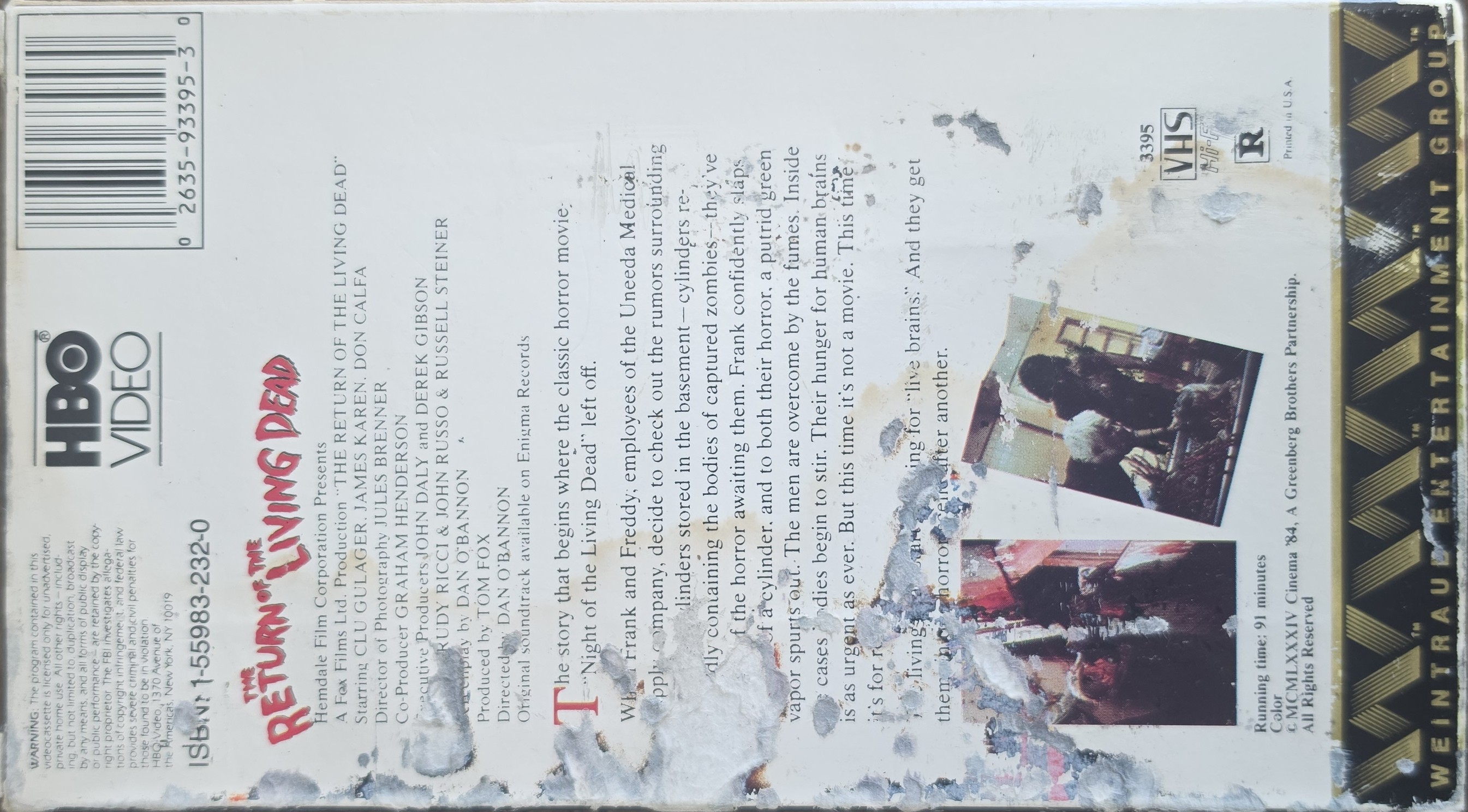 Return of the Living Dead back cover